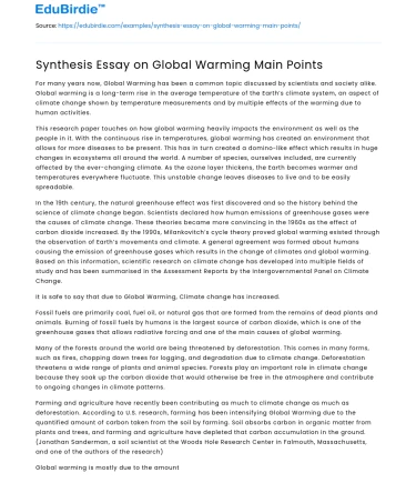 Climate Change Synthesis Essays: Structure, Sources, and Formatting Best Practices for 2026