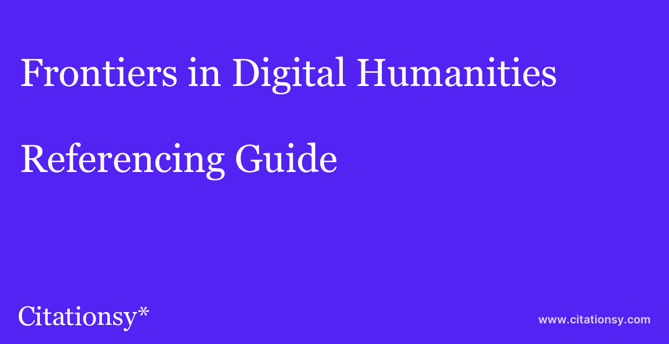 Digital Humanities Essays: Formatting Multimedia Sources and Online References in 2026