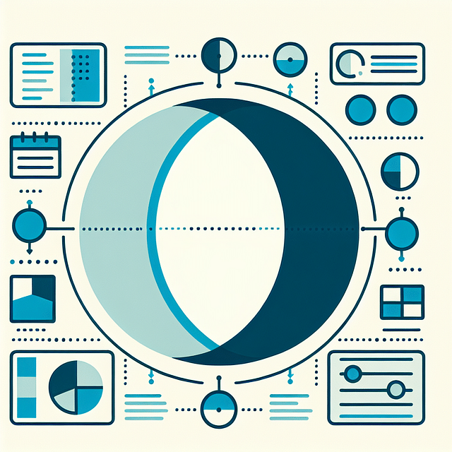 Venn diagram of two overlapping circles with notes
