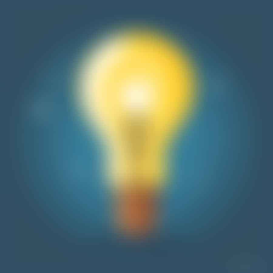 A lightbulb representing a main idea