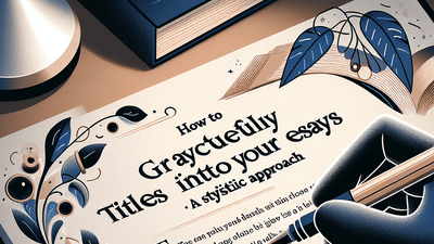 How to Gracefully Incorporate Book Titles into Your Essays: A Stylistic Approach