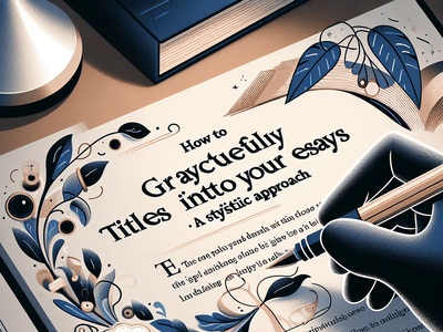 How to Gracefully Incorporate Book Titles into Your Essays: A Stylistic Approach