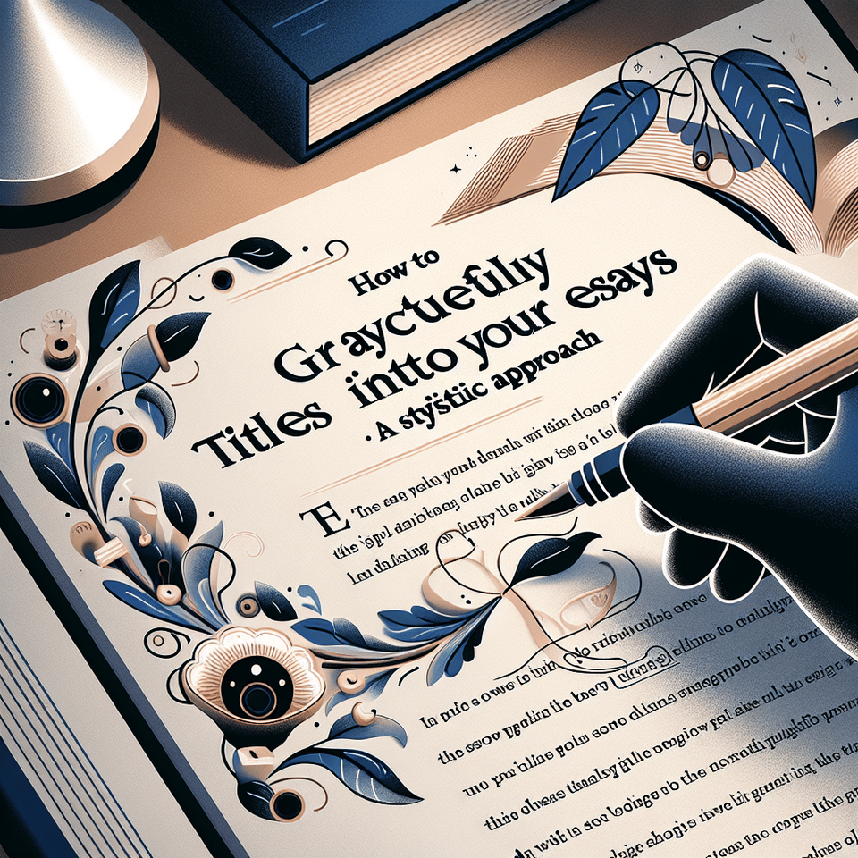 How to Gracefully Incorporate Book Titles into Your Essays: A Stylistic Approach