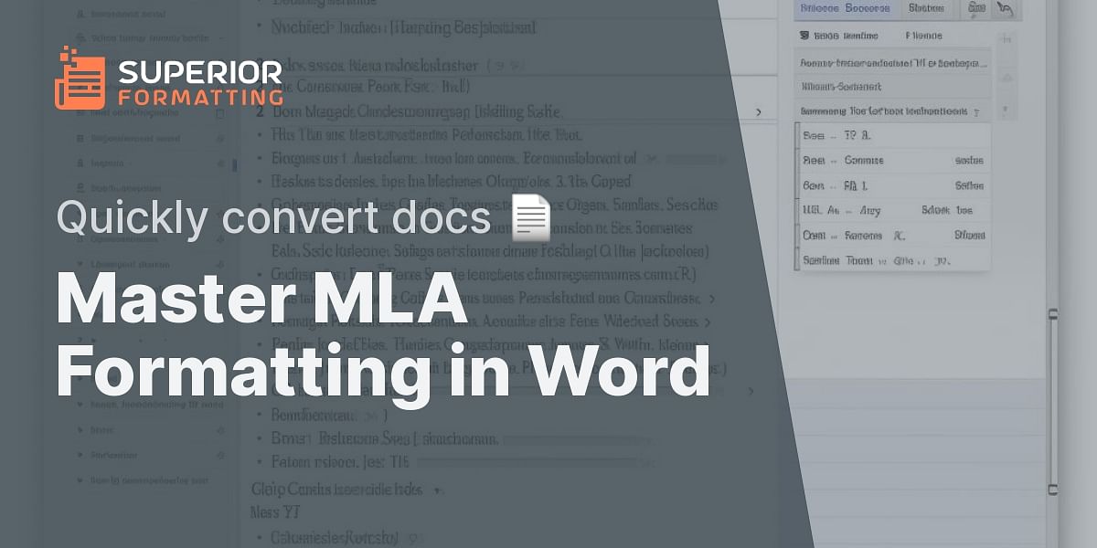 How can I convert a document to MLA format in Word?